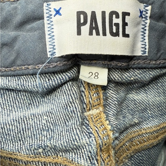 PAIGE Women's Hoxton Ankle Peg Skinny Jeans with Side Slits Beachwood Size 28 - Picture 6 of 13
